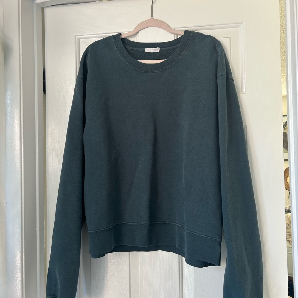 Good American  Dark Teal Sweatshirt